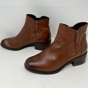 Cole Haan Chestnut Leather Ankle Booties